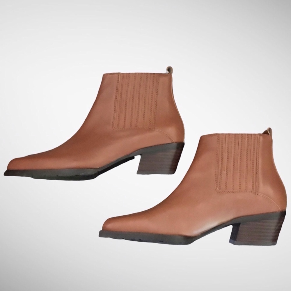 Revolve Alias Mae Tan Maja Leather Pull On Ankle Boot - Picture 11 of 16